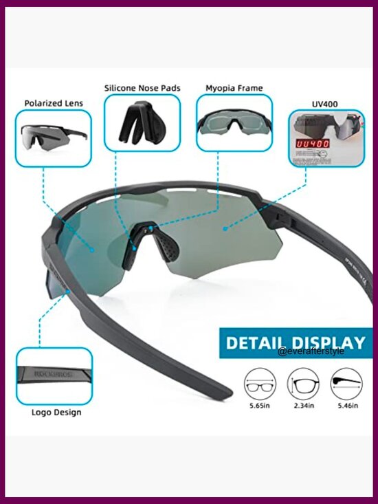 Polarized Sports Sunglasses UV400 Protection for Cycling Baseball main image 5